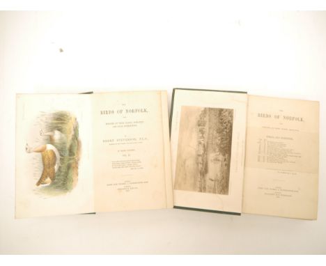 Henry Stevenson: 'The Birds of Norfolk, with Remarks on their Habits, Migrations and Local Distribution', London, J. Van Voor