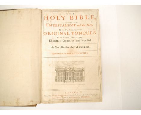 Bible, in English, 'Vinegar Bible'. 'The Holy Bible containing the Old Testament and the New', Oxford, Printed by John Basket