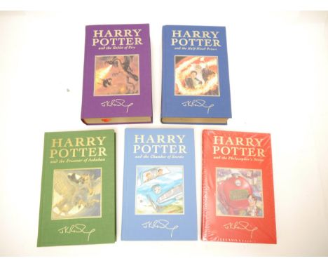 J.K. Rowling, The Harry Potter Novels, volumes 1-5, London, Bloomsbury, 1999-2005, deluxe editions, mixed impressions, compri