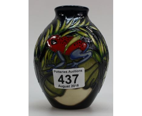 Moorcroft vase Darting Frogs by Vicky Lovatt height 13cm