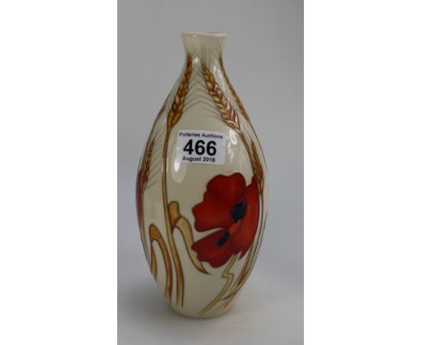 Moorcroft Harvest Poppy vase height 24cm (graded) dated 2009