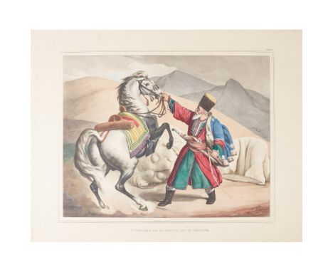 [Greece] - Dupré, Louis [Voyage A Athènes et A Constantinople] Paris: Dondey-Dupré, 1825. Folio, 13 hand-coloured lithograph 