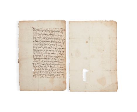 Cromwell, Thomas, 1st Earl of Essex Letter signed ("Your assuryd ffreend Thomas Crumwell") Addressed on address panel "To my 