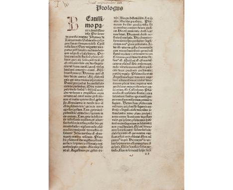 de Turrecremata, Johannes Expositio super toto psalterio [Basel: Johann Amerbach , not after 1482] Folio, 124 leaves in doubl