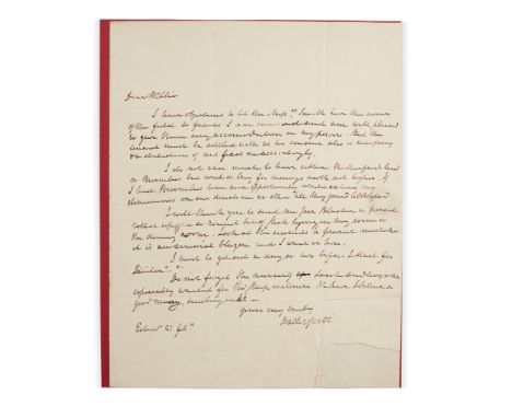 Scott, Sir Walter Autograph Letter Signed ("Walter Scott") to William Laidlaw, referring to the purchase of Rutherford or Bro