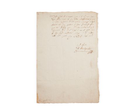 Hastings, Henry, 3rd Earl of Huntingdon (1535-95) President of the Council of the North 1572-95 Letter Signed ("H. Huntyngdon