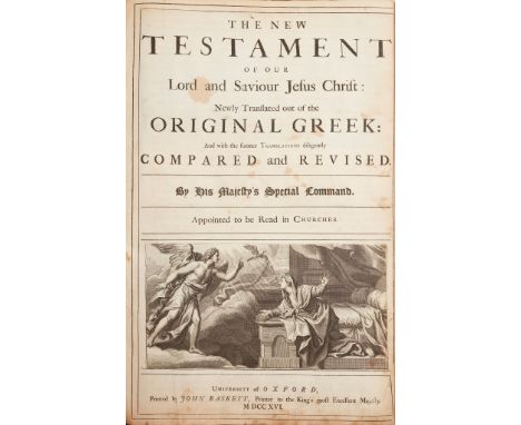 "Vinegar" Bible The Holy Bible Containing the Old Testament and the New Oxford: John Baskett, 1717-1716. Folio, additional en