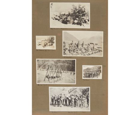 India / Pakistan: a photograph album 1915 - 1918 including many military subjects 128 silver gelatin prints laid-down into an