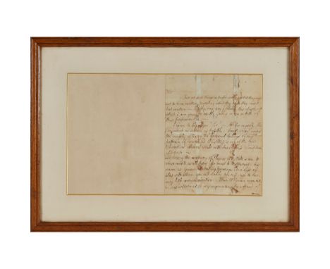 Burns, Robert Autograph letter signed ("Robt. Burns") to David Staig, asking for a favour, not for himself, but for a strolli