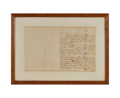 Burns, Robert Autograph letter signed ("Robt. Burns") to David Staig, asking for a favour, not for himself, but for a strolli