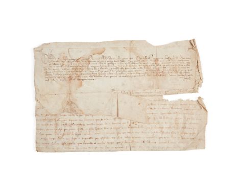 Black Prince- Edward, (Prince of Aquitaine and Wales, 1330-76) "The Black Prince" Charter granting to the Benedictine Monaste