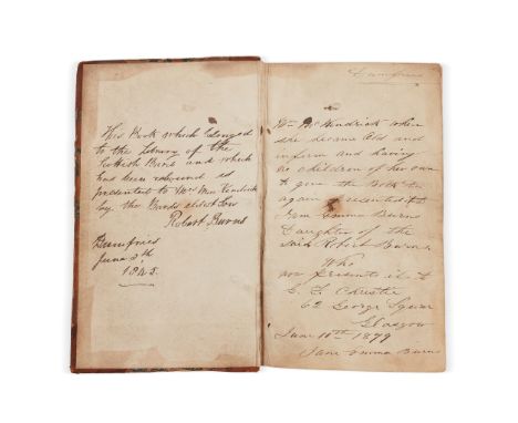 [Burns, Robert] A book from the library of Robert Burns The History of Great Britain. London, 1781, Second edition, volume 1 
