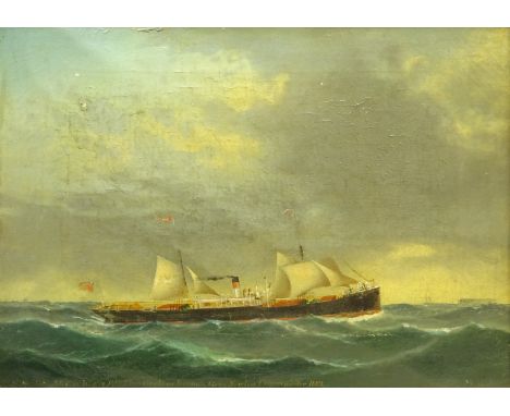 Heinrich Andreas Sophus Petersen (German 1834-1916) and Peter Christian Holm (German 1823-1888): 'SS Aislaby of Whitby' - Shi