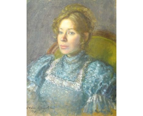 Olive Bagshaw (Northern British fl.1965-1978): Portrait of Ann Sottam and five other portraits, oils on canvas five signed so