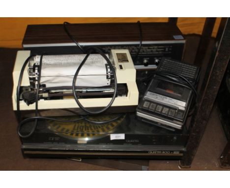 A QUANTA RECORD PLAYER, A GRUNDIG RADIO, ETC