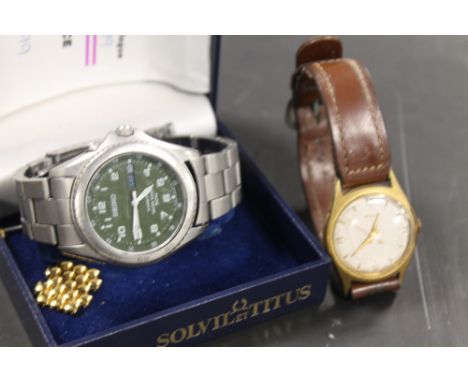 A VINTAGE GENTS ORIS PLUS A SEIKO WATCH