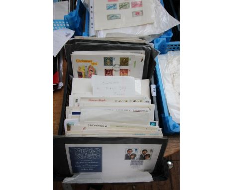 Large box of commemorative First Day stamp covers 