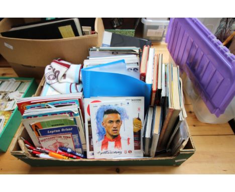 Large collection of football memorabilia including FA Cup internationals and concert programmes and tickets together with gen