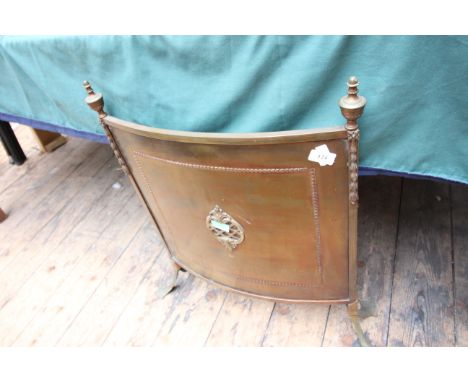 Copper and brass fire screen