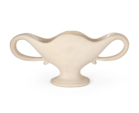 William John Marriner for Fulham Pottery   Alberware range 'FMA' mantle vase, circa 1937  unglazed earthenware with glazed in