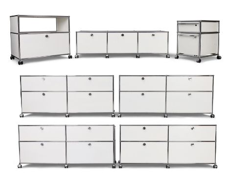 Fritz Haller (1924-2012) & Paul Schärer Jr (b.1943) for USM Haller   Large quantity of USM Haller modular furniture, comprisi