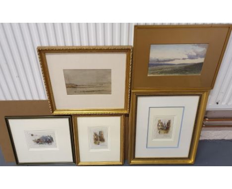 5 Victorian/Edwardian watercolours to include examples by  Morgan Smith, Alice Squire & 3 superb late Victorian watercolour X