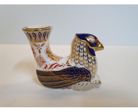Royal Crown Derby Mythical Winged Griffin Candlestick Candle Holder,12 cm longGood condition 