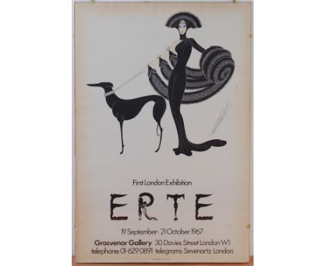 # Grosvenor Gallery poster for the First London Exhibition by Erte, 19th September - 21st October 1967, lithograph in colours