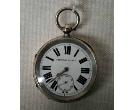 A large open faced silver key wind Pocket Watch by B Kitchen - Sheffield 38599, case - Chester 1900 