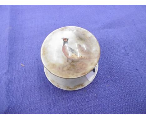 ROYAL WORCESTER TRINKET BOX, PHEASANT