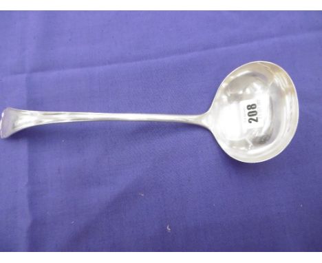 HM SILVER SOUP LADLE 1921, 8ozs