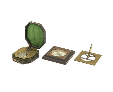 Including 1 compass with case and 1 sun dial, 65 x 65 mm.