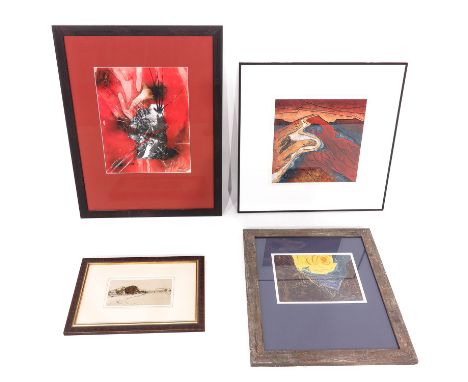 4 pieces, including Lithograph Signed Zuyderhoudt, numbered 2/5, 43 x 43 cm.  This lot will not be shipped by the auction hou