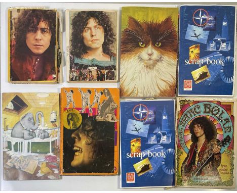 T.Rex and Marc Bolan memorabilia to include: five scrapbooks with a wealth of Marc Bolan clippings and cuttings, Japanese 'Mu