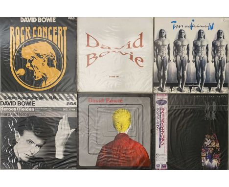 DAVID BOWIE / RELATED - LP / 12" COLLECTION. A super collection of approx 45 x LPs/ 12" by David Bowie. Titles include Tin Ma
