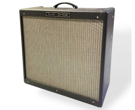 Fender Hot Rod DeVille PR 247 amplifier with accompanying foot switch, serial no: B-093607. Made in the U.S.A. Serviced by Da