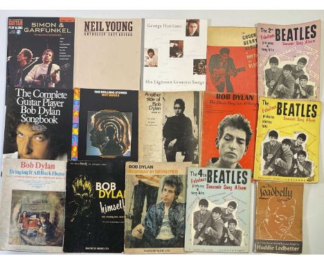 Good selection of original mostly c 1960s publications to inc: The Leadbelly Legend. A Collection of World Famous Songs By Hu