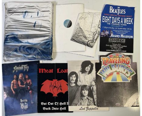 Mixed collection of music memorabilia to include: 'Bat Out Of Hell II' promo folder signed to cover by Meat Loaf, copy of Mad