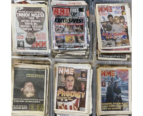 Approx 280 issues of NME c 1980s and 1990s. 20th December 80 Slits, 24th January 81 Jam, 19/26 December 81 Xmas Special, 25th