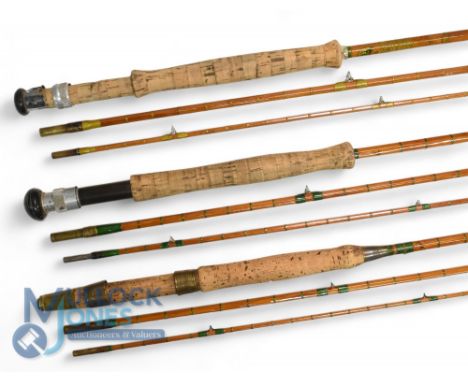 Alex Martin The Thistle 10' 3 piece split cane trout fly rod, green close whipped, bronze ferrules, cork handle with up screw