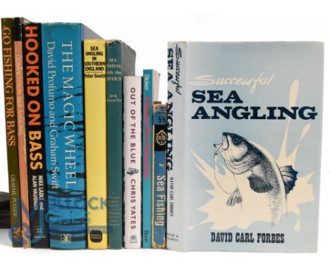 Ten Fishing Books - Successful Sea Angling 1971 David Carl Forbes, Sea Fishing 1970 Clive Gammon, A Manual of Sea Fishing Bai