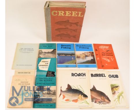 Fishing Magazines, Booklets and Pamphlets including twelve Creel magazines and binder 1963-1964 (fair), a c1930s complete Joh