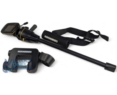 Humminbird Fishin Buddy 110 Fishfinder, clamp and belt fittings untested condition, looking complete and its battery compartm