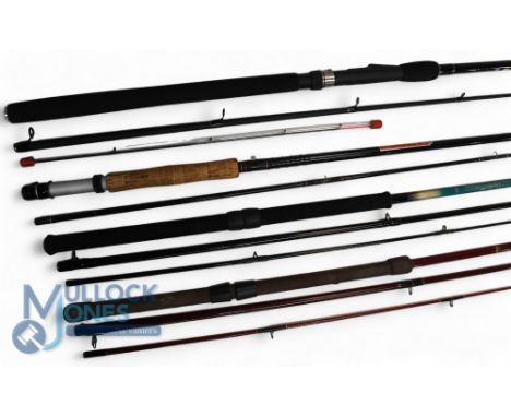Avanti Blue Emerald Carbon Carp Feeder - 9F 2pc (with extra tip), 24" handle with uplocking reel seat, lined rings, MCB, very