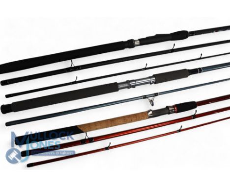 Daiwa C2120-95 carbon spinning rod - 9ft 2pc, CW 15-40g, 23" handle, alloy uplocking reel seat, lined rings throughout, stand