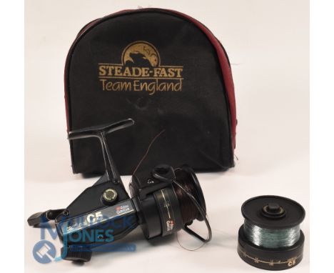 Abu Cardinal CS fixed spool spinning reel with spare spool, good bail, brass tensioner, push button spool release. In Steadfa