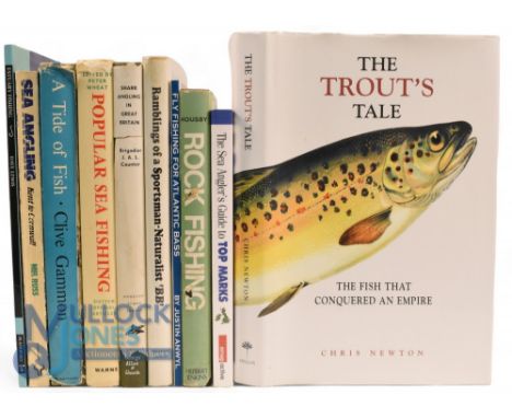 Ten Fishing Books - The Trout's Tale The Fish that Conquered an Empire 2014 Chris Newton, The Sea Angler's Guide to Top Marks
