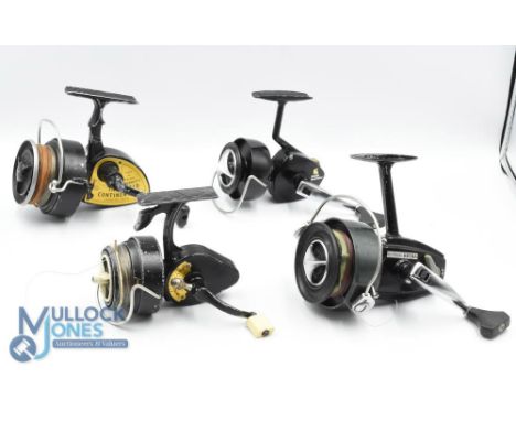 4x Intrepid fixed spool reels - features KP Morritt's Intrepid De Luxe, K P Morritt's Intrepid Continental, Intrepid extra wi
