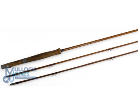 Hardy Alnwick "The J J H Triumph" Palakona split cane trout fly rod No H601 ? - alloy siding reel fittings, tarnished, 8ft 9"