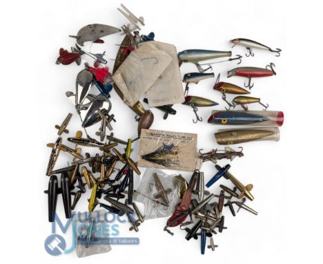 Assortment of Lures, plugs, spoons and minnows etc features Kynoch Killer, Hardy Jock Scott, Rapala etc - mixed condition and